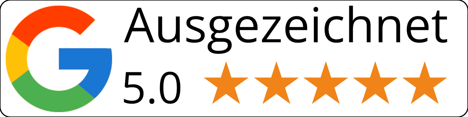 Google Bewertung 5 Sterne